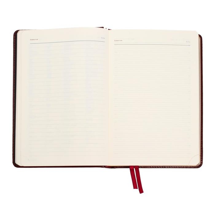 Ежедневник недатированный А5+, 176 листов Parliament, твёрдая обложка из искусственной кожи, зелёный