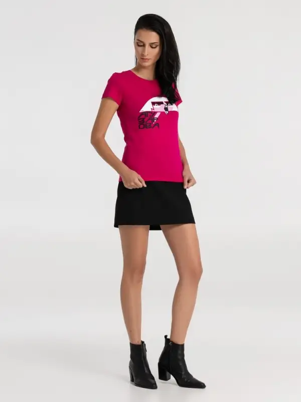 Футболка женская &laquo;Меламед. Жанна Агузарова&raquo;, ярко-розовая (фуксия), размер XL