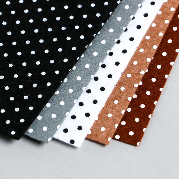 Фетр "BLITZ" 1 мм 20х30 см &plusmn; 2 см (набор 5 шт) ассорти №1