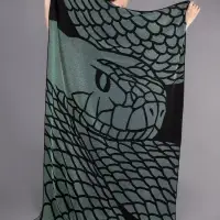 Плед Serpentica, черный с люрексом