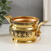 Сувенир металл "Чаша для привлечения богатства"  17х11х8 см