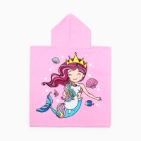 Полотенце-пончо детское махровое Крошка Я "Русалочка", 60*120см, 100% хлопок, 300гр/м2 Полотенце-пончо детское махровое Крошка Я "Русалочка", 60*120см, 100% хлопок, 300гр/м2