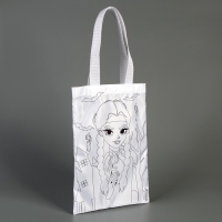 Сумка-шопер, раскраска &laquo;Девочка с косичками&raquo;, 32 х 23 см