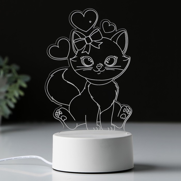 Светильник &laquo;Кошечка&raquo;, 25 х 14 см, модель GBV-0121.