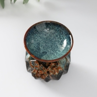 Аромалампа керамика "Узоры и рельеф" коричневая 8х8х8,4 см Аромалампа керамика "Узоры и рельеф" коричневая 8х8х8,4 см