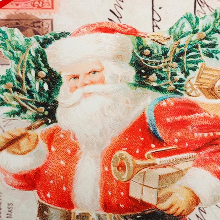 Кухонный новогодний набор Доляна Кухонный новогодний набор Доляна"Новый Год", фартук 70х80 см, прихватка17х17см,варежка-прихватка 26х16см