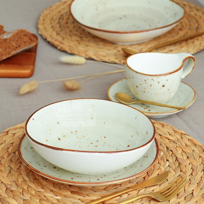 Тарелка глубокая фарфоровая Samold «Хорека Графит», 750 мл, d=21 см Тарелка глубокая фарфоровая Samold «Хорека Графит», 750 мл, d=21 см