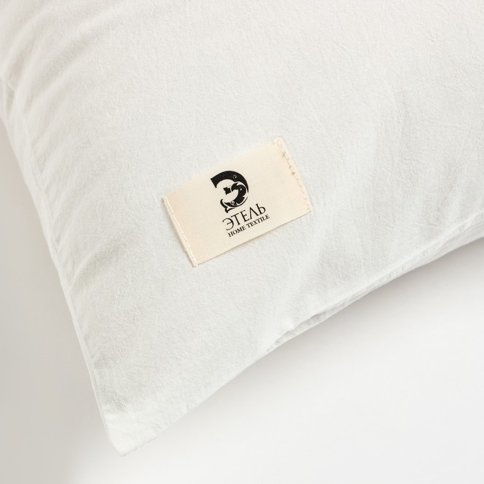 Комплект наволочек Этель 50*70 см - 2 шт, цв. белый, жатый хлопок,140гр/м2 Комплект наволочек Этель 50*70 см - 2 шт, цв. белый, жатый хлопок,140гр/м2