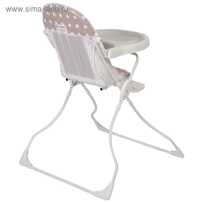 Стульчик для кормления Polini kids 152 &laquo;Звезды&raquo;, цвет макиато-белый