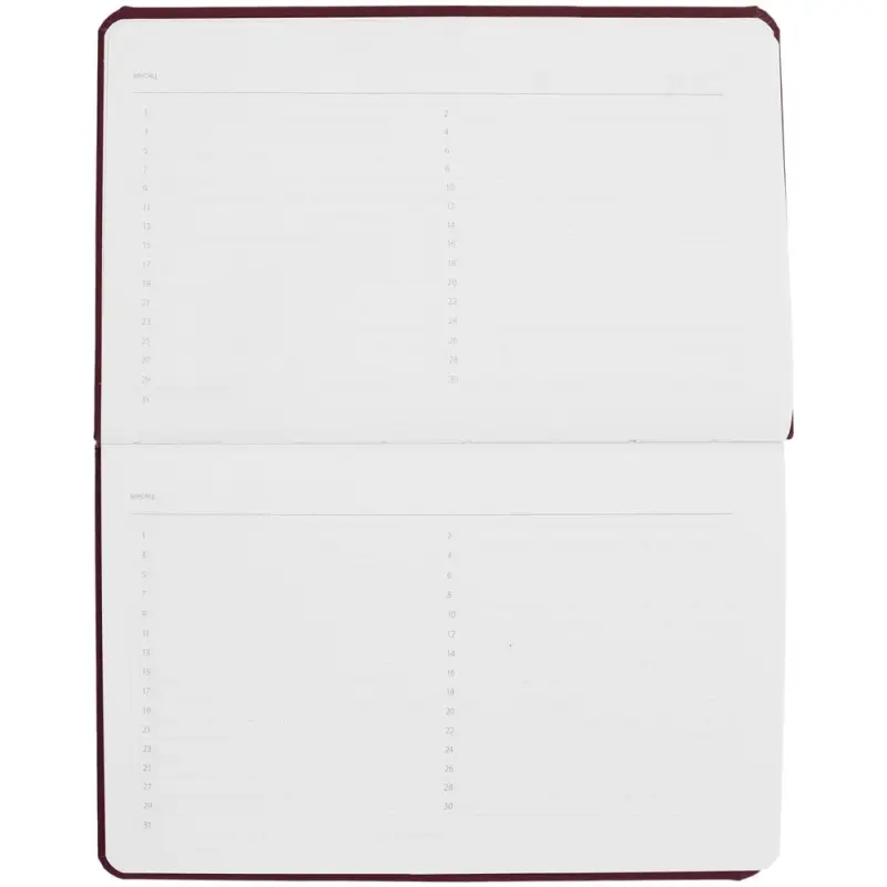 Еженедельник Urban, недатированный, бордовый