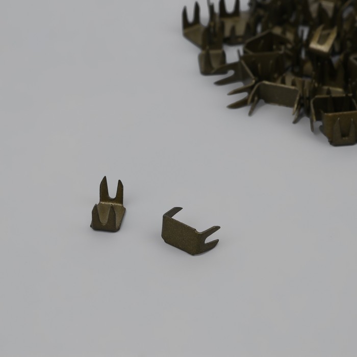 Нижний ограничитель для молнии, металлический, №5, 500 &plusmn; 20 шт, цвет антик