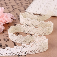 Кружево вязаное, 20 мм &times; 10 &plusmn; 1 м, цвет бежевый