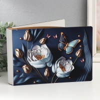 Фотоальбом на 52 фото 15х20 см "Белые цветы и бабочка" дерево, блеск 4х17,4х25 см Фотоальбом на 52 фото 15х20 см "Белые цветы и бабочка" дерево, блеск 4х17,4х25 см