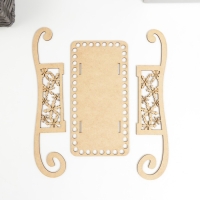 Заготовка для вязания "Сани. Вид 5" набор 3 детали, донышко 20х10 см Заготовка для вязания "Сани. Вид 5" набор 3 детали, донышко 20х10 см