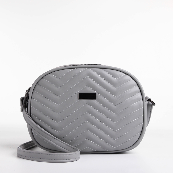 Сумка женская кросс-боди на молнии, цвет серый Сумка женская кросс-боди на молнии, цвет серый