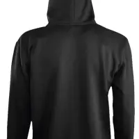 Толстовка мужская на молнии Soul men 290 с контрастным капюшоном черная, размер S