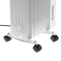 Обогреватель Centek CT-6222-7, масляный, напольный, 1500 Вт, 15 м&sup2;, 7 секций, бело-чёрный