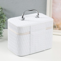 Шкатулка кожзам с зеркалом "Сердца. Белый" набор 3 шт 21х13,5х13;18,5х10,5х10;16,5х15х23 см Шкатулка кожзам с зеркалом "Сердца. Белый" набор 3 шт 21х13,5х13;18,5х10,5х10;16,5х15х23 см