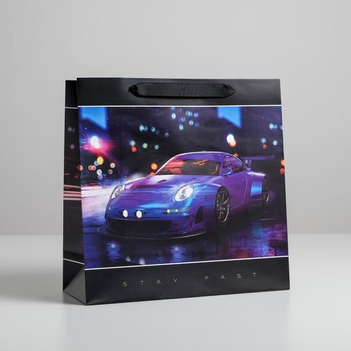 Пакет подарочный ламинированный квадратный, упаковка, Stay Fast, 30 х 30 х 12 см Пакет подарочный ламинированный квадратный, упаковка, Stay Fast, 30 х 30 х 12 см