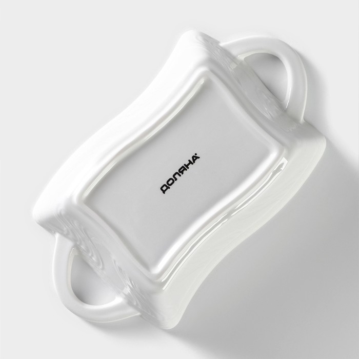 Форма для выпечки из жаропрочной керамики Доляна &laquo;Прямоугольник. Менно&raquo;, 17&times;9&times;5,5 см, цвет белый