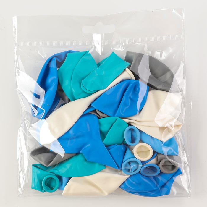 Шар латексный 10" &laquo;Морская волна&raquo;, пастель, набор 25 шт., МИКС