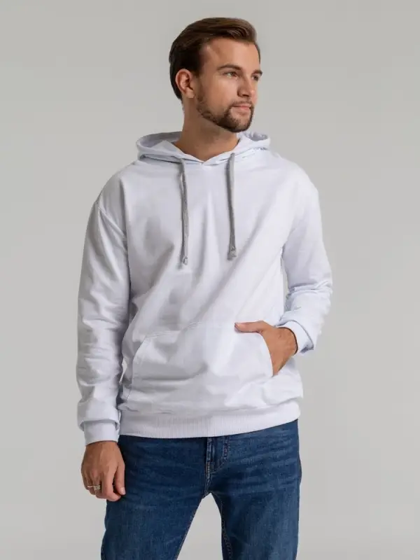 Толстовка с капюшоном Unit Kirenga белая, размер XS