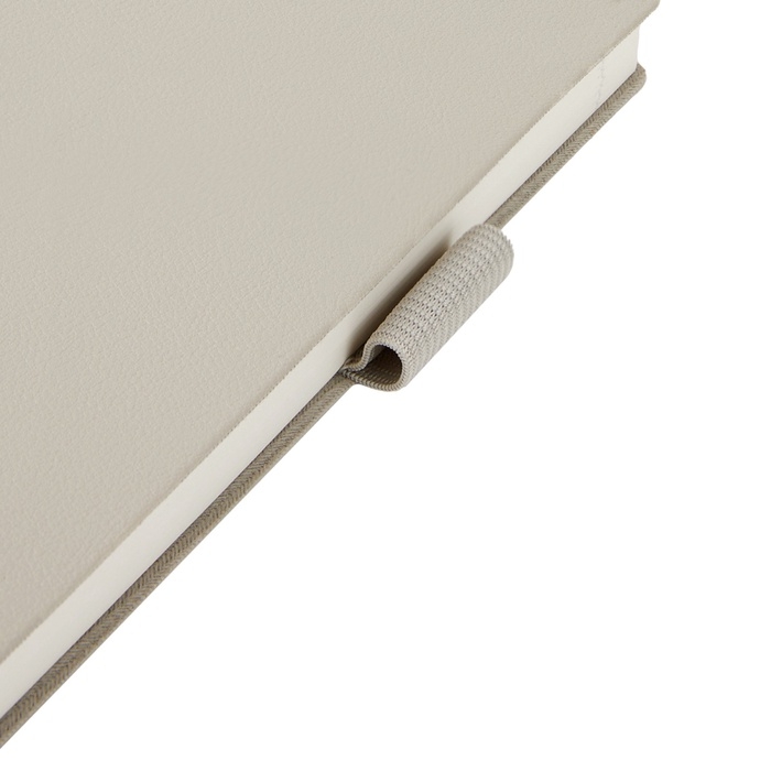 Ежедневник недатированный А5, 128 листов GRAND, интегральная обложка из искусственной кожи, ляссе, кремовый блок 70 г/м2, серый