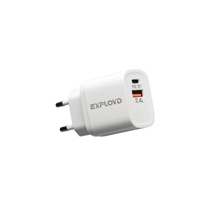 Сетевое зарядное устройство Exployd EX-Z-1128, USB/USB-C, 3 А, 20 Вт, быстрая зарядка Сетевое зарядное устройство Exployd EX-Z-1128, USB/USB-C, 3 А, 20 Вт, быстрая зарядка