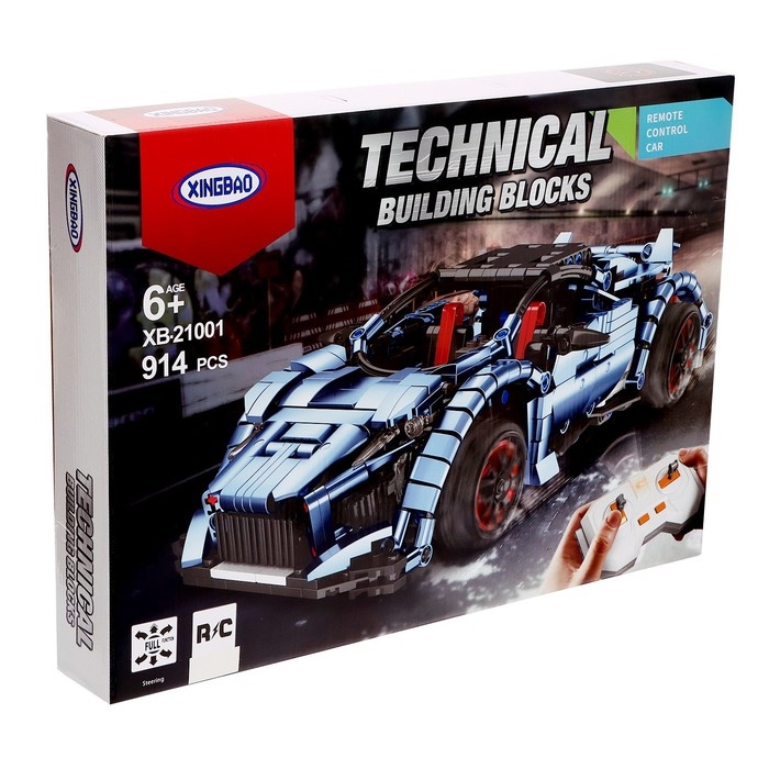 Конструктор радиоуправляемый &laquo;Спорткар&raquo;, 914 деталей