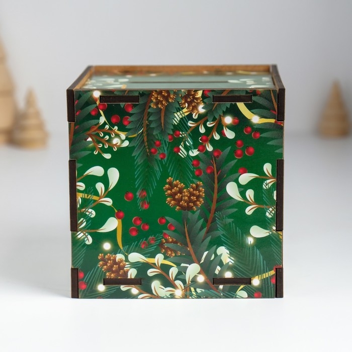 Копилка куб Копилка куб "Богатого НГ" 10х10х10 см