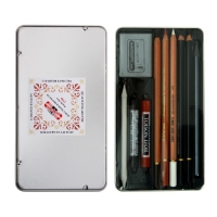 Художественный набор Koh-I-Noor 8890, GIOCONDA, 10 предметов в металлическом пенале Художественный набор Koh-I-Noor 8890, GIOCONDA, 10 предметов в металлическом пенале