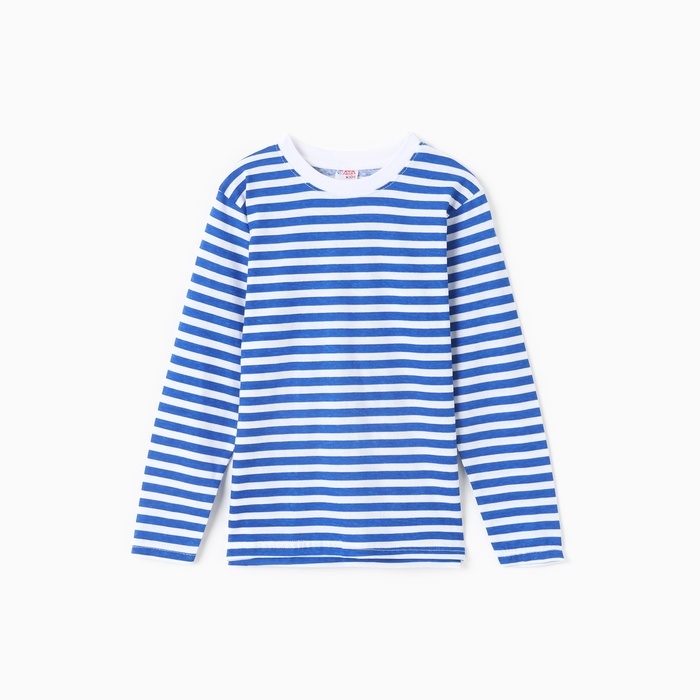 Фуфайка (тельняшка) детская, цвет белый/синий, рост 134