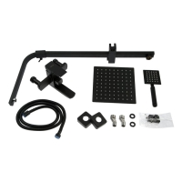 Душевая система ZEIN Z1006, смеситель, тропическая и ручная лейка, стойка, черный Душевая система ZEIN Z1006, смеситель, тропическая и ручная лейка, стойка, черный