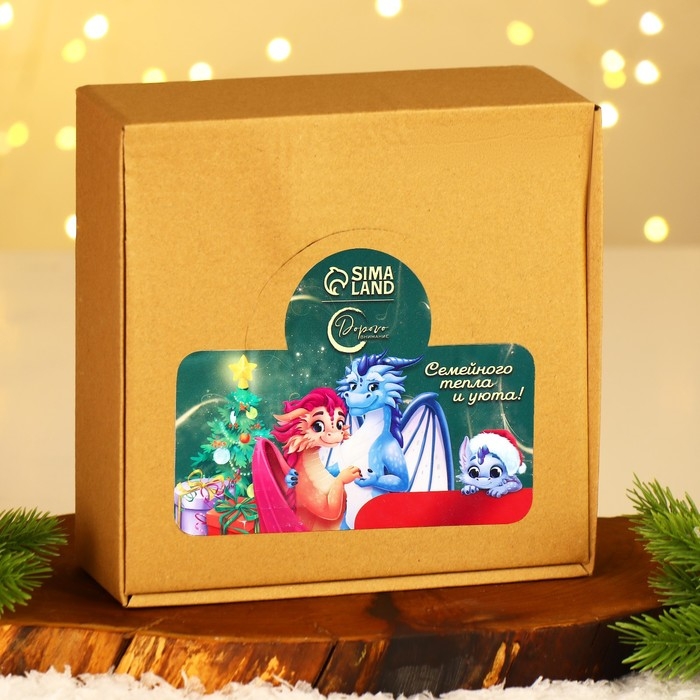 Подарочный набор новогодний из керамики &laquo;Мама, папа, с Новым годом!&raquo;, кружка 180 мл. 2 шт., ложка 2 шт., цвет белый