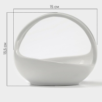 Конфетница Magistro &laquo;Бланш&raquo;, 15&times;13,5 см, цвет белый