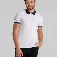 Рубашка поло Prince 190, темно-синяя с белым, размер L