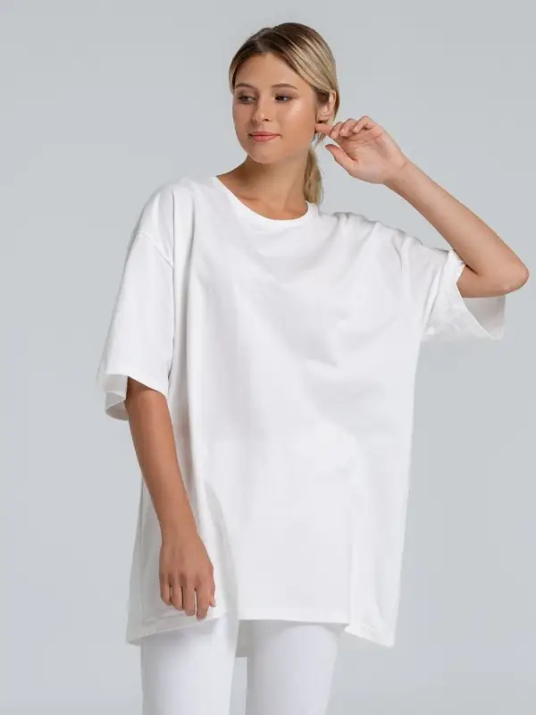 Футболка оверсайз &laquo;Чистая соль&raquo;, молочно-белая, размер XS/S (44-46)