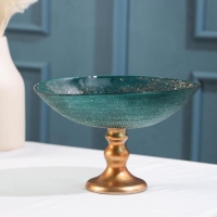 Блюдо сервировочное для фруктов Inspiration, d=22 см, на ножке, цвет изумрудный Блюдо сервировочное для фруктов Inspiration, d=22 см, на ножке, цвет изумрудный