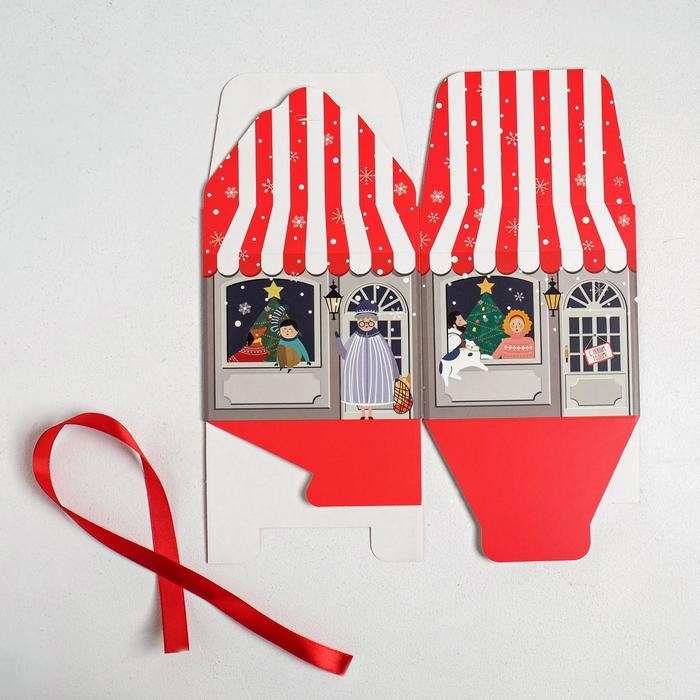 Коробка подарочная новогодняя складная &laquo;Волшебного нового года&raquo;, 12 х 12 х 12 см, Новый год