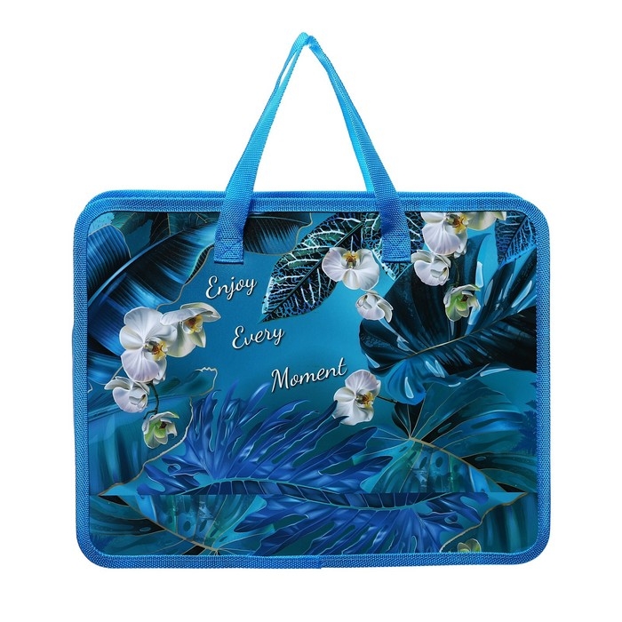 Папка с ручками А4 Calligrata Папка с ручками А4 Calligrata "Цветы", 330 x 260, пластик, МИКС