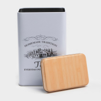 Банка для чая «Дом и поле», 19×12×8 см, цвет белый Банка для чая «Дом и поле», 19×12×8 см, цвет белый