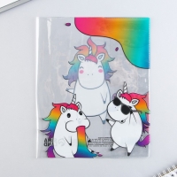Обложка для тетрадей и школьного дневника &laquo;Единороги&raquo;, 34,7 х 21,1 см