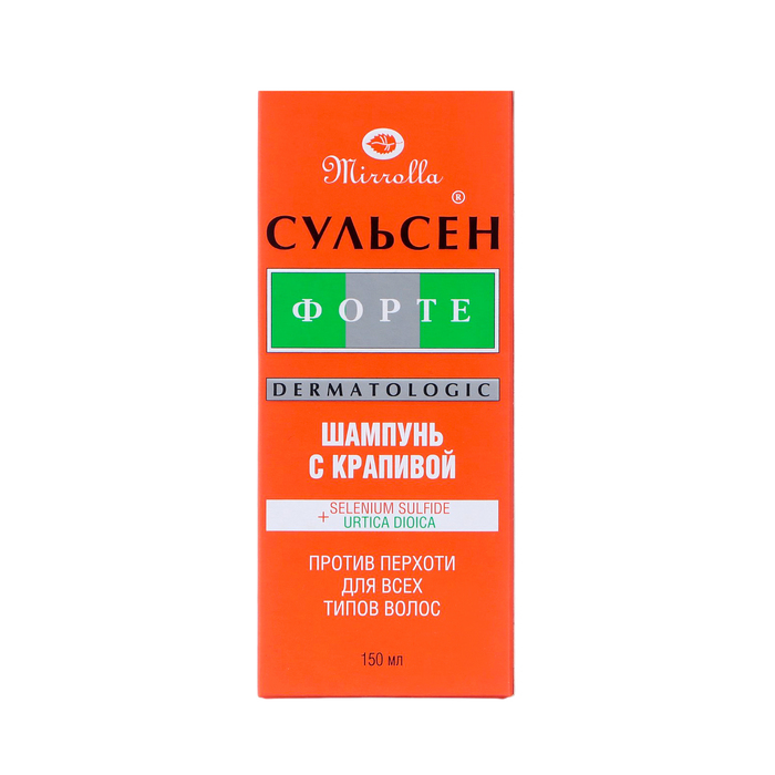 Шампунь Mirrolla &laquo;Сульсен Форте&raquo; 2% с крапивой, 150 мл