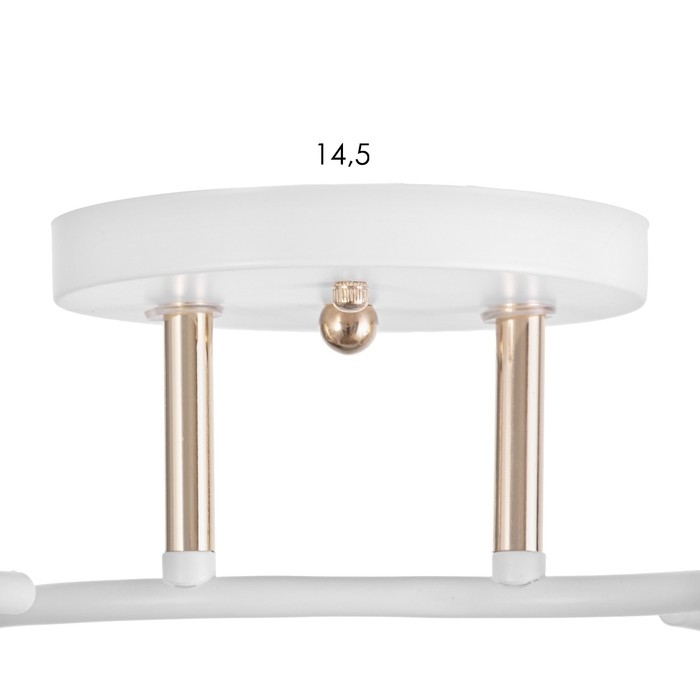 Люстра "Линда" 2х60Вт Е27 Белый, золото 47х16х23см