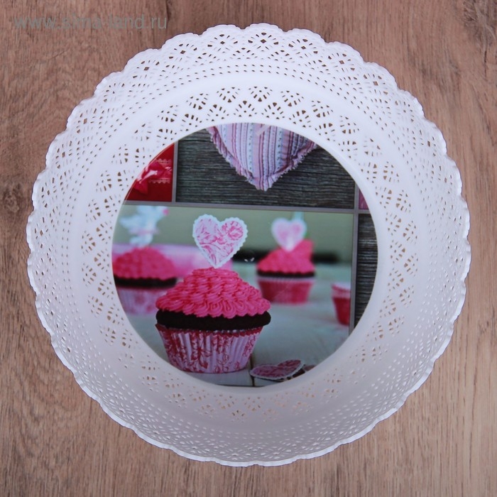 Ваза для хлеба и фруктов «Зефир. Принт», d=20 см, цвет МИКС Ваза для хлеба и фруктов «Зефир. Принт», d=20 см, цвет МИКС