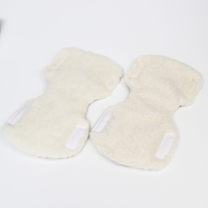 Варежки-муфты на ручку коляски, 2 шт., цвет бежевый Варежки-муфты на ручку коляски, 2 шт., цвет бежевый