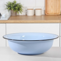 Таз эмалированный, 12 л, 46&times;13 см, индукция, цвет голубой