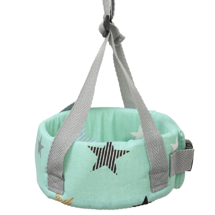 Вожжи детские №1, Мятные звезды, цвет бирюзовый Вожжи детские №1, Мятные звезды, цвет бирюзовый