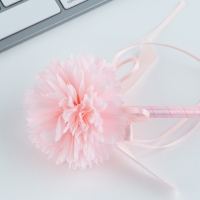 Ручка шариковая синяя паста 1.0 мм &laquo;8 марта&raquo; хризантема с лентами