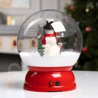 Светодиодная фигура &laquo;Шар со снеговиком&raquo; 21.5 &times; 26.5 &times; 21.5 см, пластик, батарейки ААх3 (не в комплекте), USB, свечение белое